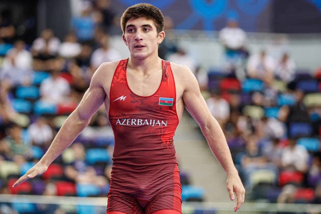 U17, U 17 Wrestling World Championships 60kg GR - Elmir Charkazov (AZE) *** U17 Wrestling World Championships, 60 kg Greco-Roman, Elmir Charkazov (AZE) Copyright: xKostadinxAndonovx UWW-U17-WC-BAKU-2026