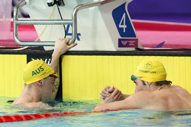 July 27, 2026, Glasgow, Scotland, Great Britain: Aussies SAM SHORT and BENJAMIN GOEDEMANS finish first and second in the Swimming Men s 800m Freestyle Final of the Commonwealth Games Glasgow 2026 at the Tollcross International Swimming Centre in Glasgow, Scotland. Commowealth Games 2026: Swimming  - ZUMAc179 20260727_zep_c179_428 Copyright: xMickaelxChavetx