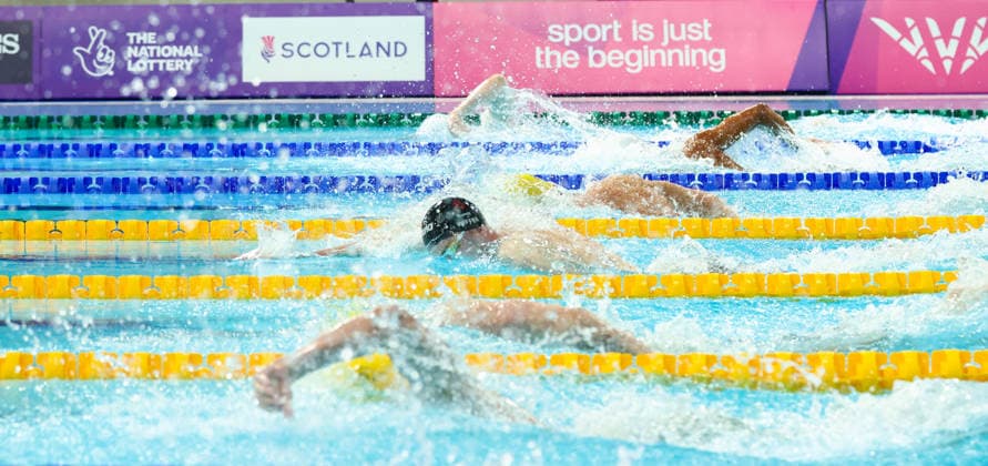 July 27, 2026, Glasgow, Scotland, Great Britain: Swimming Men s 800m Freestyle Final of the Commonwealth Games Glasgow 2026 at the Tollcross International Swimming Centre in Glasgow, Scotland. Glasgow Great Britain - ZUMAc179 20260727_zep_c179_449 Copyright: xMickaelxChavetx