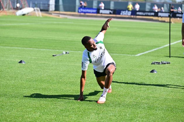 28.07.2026; Moenchengladbach; Fussball, Herren, Saison 2026 2027, Training Borussia Moenchengladbach Nathan Ngoumou (Gladbach) DFL regulations prohibit any use of photographs as image sequences and or quasi-video. ista-Borussia-Park NRW Deutschland *** July 28, 2026, Mönchengladbach, Soccer, Men s, 2026–2027 Season, Borussia Mönchengladbach Training, Nathan Ngoumou, Gladbach. DFL regulations prohibit any use of photographs as image sequences and or quasi-video content at Borussia Park, NRW, Germany