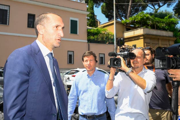 Giorgio Chiellini arrives at the FIGC headquarters in Via Allegri for the Federal Council Rome, Italy - Tuesday, July 28, 2026. Sports - Football.  Copyright: xFabrizioxCorradetti LaPressex