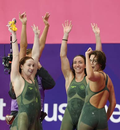 July 27, 2026, Glasgow, Scotland, Great Britain: MOLLIE O CALLAGHAN with LANI PALLISTER, HANNAH CASEY and INZE MILLER of Team AUSTRALIA win the Swimming Women s 4x200m Freestyle Relay Final of the Commonwealth Games Glasgow 2026 at the Tollcross International Swimming Centre in Glasgow, Scotland. Glasgow Great Britain - ZUMAc179 20260727_zep_c179_551 Copyright: xMickaelxChavetx