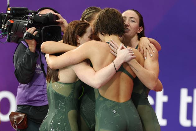 July 27, 2026, Glasgow, Scotland, Great Britain: MOLLIE O CALLAGHAN with LANI PALLISTER, HANNAH CASEY and INZE MILLER of Team AUSTRALIA win the Swimming Women s 4x200m Freestyle Relay Final of the Commonwealth Games Glasgow 2026 at the Tollcross International Swimming Centre in Glasgow, Scotland. Glasgow Great Britain - ZUMAc179 20260727_zep_c179_554 Copyright: xMickaelxChavetx