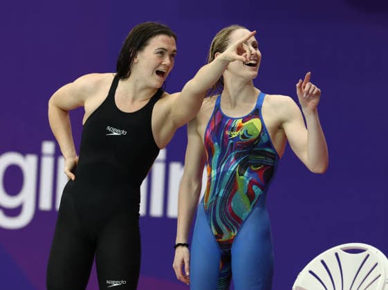 July 27, 2026, Glasgow, Scotland, Great Britain: ERIKA FAIRWEATHER and CAITLIN DEANS of Team New Zealand in the Swimming Women s 4x200m Freestyle Relay Final of the Commonwealth Games Glasgow 2026 at the Tollcross International Swimming Centre in Glasgow, Scotland. Glasgow Great Britain - ZUMAc179 20260727_zep_c179_568 Copyright: xMickaelxChavetx