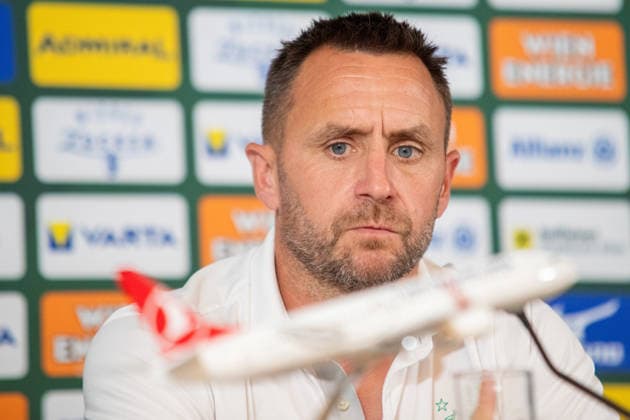 SOCCER - UEFA ECL, Rapid vs Santa Coloma VIENNA,AUSTRIA,28.JUL.26 - SOCCER - UEFA Conference League, qualification, SK Rapid Wien vs FC Santa Coloma, preview, press conference, PK, Pressekonferenz Rapid. Image shows CEO Steffen Hofmann (Rapid).  GEPAxpictures xGabrielxLopez