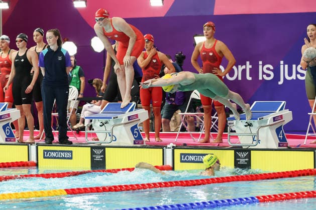 July 27, 2026, Glasgow, Scotland, Great Britain: MOLLIE O CALLAGHAN of Australia takes the last relay in the Swimming Women s 4x200m Freestyle Relay Final of the Commonwealth Games Glasgow 2026 at the Tollcross International Swimming Centre in Glasgow, Scotland. Commowealth Games 2026: Swimming  - ZUMAc179 20260727_zep_c179_570 Copyright: xMickaelxChavetx