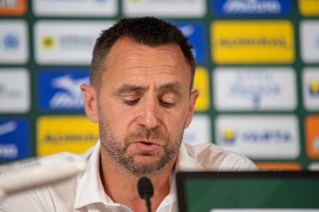 SOCCER - UEFA ECL, Rapid vs Santa Coloma VIENNA,AUSTRIA,28.JUL.26 - SOCCER - UEFA Conference League, qualification, SK Rapid Wien vs FC Santa Coloma, preview, press conference, PK, Pressekonferenz Rapid. Image shows CEO Steffen Hofmann (Rapid).  GEPAxpictures xGabrielxLopez