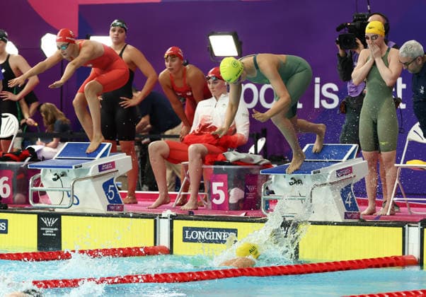 July 27, 2026, Glasgow, Scotland, Great Britain: INEZ MILLER of Team Australia in the Swimming Women s 4x200m Freestyle Relay Final of the Commonwealth Games Glasgow 2026 at the Tollcross International Swimming Centre in Glasgow, Scotland. Commowealth Games 2026: Swimming  - ZUMAc179 20260727_zep_c179_579 Copyright: xMickaelxChavetx