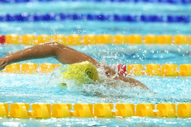 July 27, 2026, Glasgow, Scotland, Great Britain: HANNAH CASEY of Team Australia in the Swimming Women s 4x200m Freestyle Relay Final of the Commonwealth Games Glasgow 2026 at the Tollcross International Swimming Centre in Glasgow, Scotland. Glasgow Great Britain - ZUMAc179 20260727_zep_c179_585 Copyright: xMickaelxChavetx