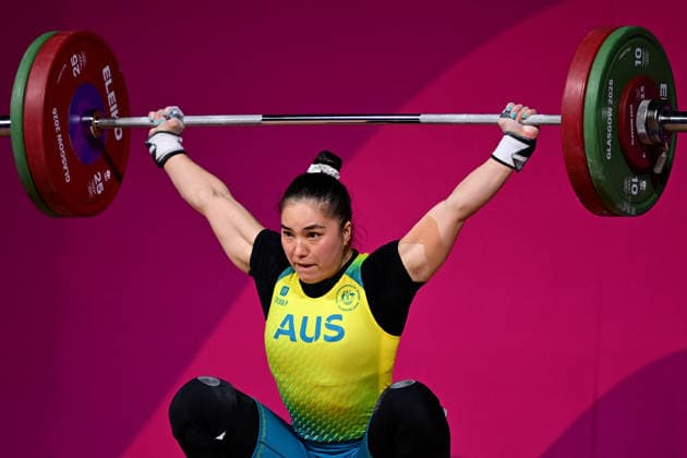 COM26 WEIGHTLIFTING, Kiana Rose Elliott of Australia competes in the Women™s 63kg Weightlifting during the Glasgow 2026 Commonwealth Games at the SEC Armadillo in Glasgow, Scotland, Thursday, July 28, 2026. ( NO ARCHIVING, EDITORIAL USE ONLY Glasgow Scotland United Kingdom  Copyright: xDEANxLEWINSx 20260729194775477500