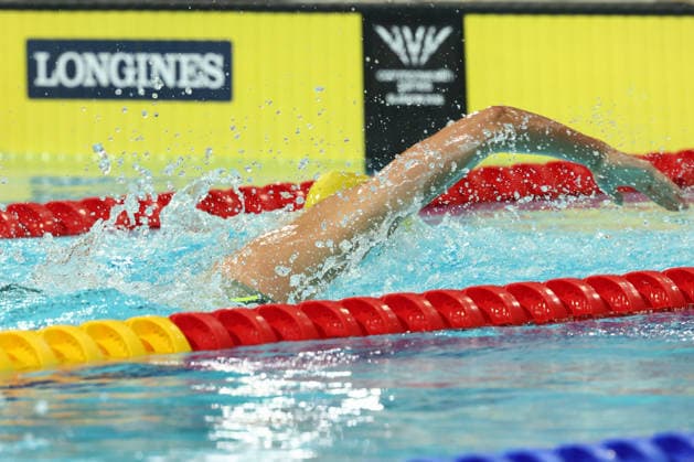 July 27, 2026, Glasgow, Scotland, Great Britain: HANNAH CASEY of Team Australia in the Swimming Women s 4x200m Freestyle Relay Final of the Commonwealth Games Glasgow 2026 at the Tollcross International Swimming Centre in Glasgow, Scotland. Glasgow Great Britain - ZUMAc179 20260727_zep_c179_586 Copyright: xMickaelxChavetx