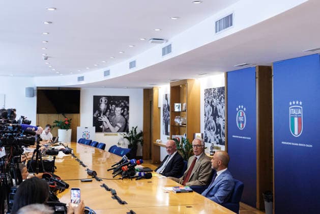 July 28, 2026, Rome, Italia, Italy: press conference, PK, Pressekonferenz by President Giovanni Malago at the end of the FIGC Federal Council, Rome 28 07 2026 Press Conference By President Giovanni Malago At The End Of The FIGC Federal Council  - ZUMAa289 20260728_zia_a289_033 Copyright: xFrancescoxFotiax xAgfx