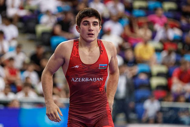 U17, U 17 Wrestling World Championships 60kg GR - Elmir Charkazov (AZE) *** U17 Wrestling World Championships, 60 kg Greco-Roman: Elmir Charkazov (AZE) Copyright: xKostadinxAndonovx UWW-U17-WC-BAKU-2026