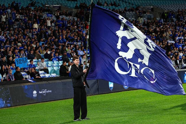 RECORD DATE NOT STATED 28th July 2026, Accor Stadium, Sydney, New South Wales, Australia; Friendly Football, Chelsea versus Western Sydney Wanderers; Chelsea FC supporters flag KevinxManning