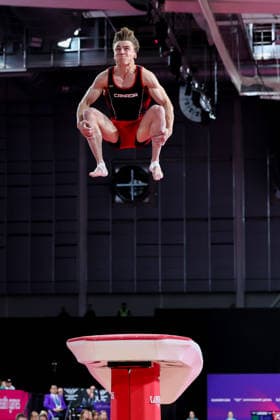 RECORD DATE NOT STATED 28th July 2026; Glasgow, Scotland; 2026 Commonwealth Games, Day Six; Mens Apparatus Final Vault - Felix Dolci (CAN) RogerxEvans