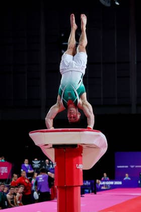 RECORD DATE NOT STATED 28th July 2026; Glasgow, Scotland; 2026 Commonwealth Games, Day Six; Mens Apparatus Final Vault - Ewan McAteer (NIR) RogerxEvans