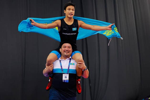 U17, U 17 Wrestling World Championships 55kg GR - Diyar Amanali (KAZ) *** U17 Wrestling World Championships, 55 kg Greco-Roman: Diyar Amanali (KAZ) Copyright: xKostadinxAndonovx UWW-U17-WC-BAKU-2026