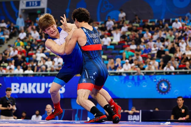 U17, U 17 Wrestling World Championships 65kg GR - Shamil Labazanov (RUS) df. Ibrahim Nasibov (UKR) *** U17 Wrestling World Championships, 65 kg Greco-Roman: Shamil Labazanov (RUS) defeated Ibrahim Nasibov (UKR) Copyright: xKostadinxAndonovx UWW-U17-WC-BAKU-2026