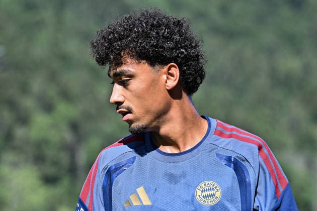 Training FC Bayern Muenchen, 28.07.2026 ROTTACH-EGERN, GERMANY - 28. JULY: im Bild Nathaniel BROWN während der Trainingseinheit am Tengernsee *** FC Bayern Munich Training, July 28, 2026, Rottach-Egern, Germany. Pictured: Nathaniel Brown during the training session at Lake Tengern Copyright: xBEAUTIFULxSPORTS Goldbergx