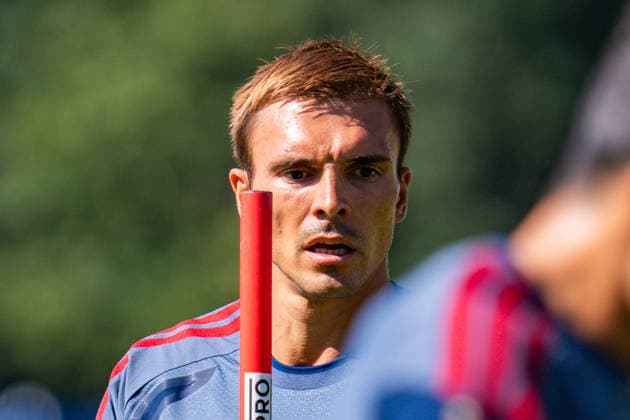 Trainingslager, FC Bayern München am 28.07.2026 in Rottach-Egern Joao Palhinha *** Training camp, FC Bayern Munich on July 28, 2026, in Rottach-Egern, Joao Palhinha Copyright: xBahhoxKarax