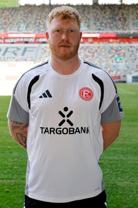 Düsseldorf , Deutschland, 3. Fussball Bundesliga Saison 2026 2027 Tom Wirtz ; Fortuna Düsseldorf 1895 ; 3.Liga, Porträttermin 2026 2027, *** Düsseldorf, Germany, 2026–2027 Bundesliga Season, Tom Wirtz, Fortuna Düsseldorf 1895 (3. Liga), Photo Shoot 2026–2027,