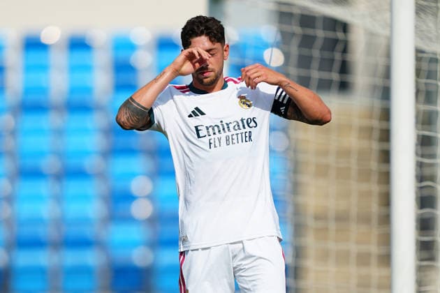 Real Madrid CF v CD LeganÃ s - Pre-Season Friendly Federico Valverde of Real Madrid CF reacts during the pre-season friendly match between Real Madrid CF and CD LeganÃ s at Alfredo Di StÃ fano Stadium on July 28, 2026 in Madrid, Spain. Madrid Alfredo Di StÃ fano Stadium Madrid Spain Copyright: xGokhanxTanerx xPSxImagesxGokhanxTanerx xPSxImagesx