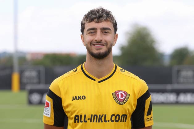 28.07.2026, xtgx, Fussball 2. Bundesliga, SG Dynamo Dresden Fototermin emspor, v.l. Kaan Inanoglu Porträttermin Dresden *** July 28, 2026, xtgx, Soccer 2. Bundesliga, SG Dynamo Dresden photo shoot for emspor, from left: Kaan Inanoglu, portrait shoot in Dresden