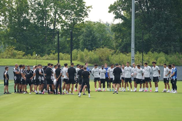 Players from the Major League Soccer MLS, Fussball Herren, USA All-Star team are participating in a practice session in Charlotte, United States, 28 July 2026. The 2026 All-Star Game between MLS and Liga MX All-Stars will be played on July 29, 2026, at Bank of America Stadium. Friendly Match: MLS vs. Liga MX All-Stars !ACHTUNG: NUR REDAKTIONELLE NUTZUNG!  Copyright: xKennethxFernándezx AME3725 20260728-55021015387_1