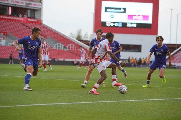 Stoke City v Everton, Pre-Season Friendly Eric Bocat of Stoke City during the Pre-Season Friendly match between Stoke City and Everton at the Bet365 Stadium, Stoke-on-Trent, UK on 28 July 2026. Stoke-on-Trent Bet365 Stadium Staffordshire UK Editorial use only , Copyright: xAlunxRobertsx PSI-24601-0045