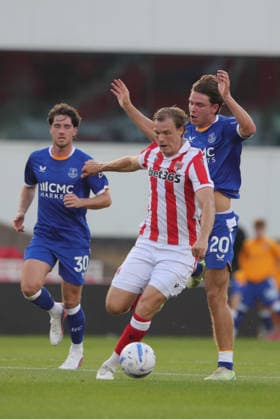 Stoke City v Everton, Pre-Season Friendly Svante Ingelsson of Stoke City during the Pre-Season Friendly match between Stoke City and Everton at the Bet365 Stadium, Stoke-on-Trent, UK on 28 July 2026. Stoke-on-Trent Bet365 Stadium Staffordshire UK Editorial use only , Copyright: xAlunxRobertsx PSI-24601-0094