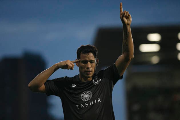 Sandro Lima seen celebrating after scoring goal during UEFA Champions League second round qualifying game between teams of Shamrock Rovers and FC Ararat-Armenia (Maria Eduarda Lopes Sebold Ball Raw Images) Dublin Tallaght Stadium Ireland Copyright: xMariaxEduardaxLopesxSeboldx maria_eduarda_lopes_shamrock_arat_2627-78