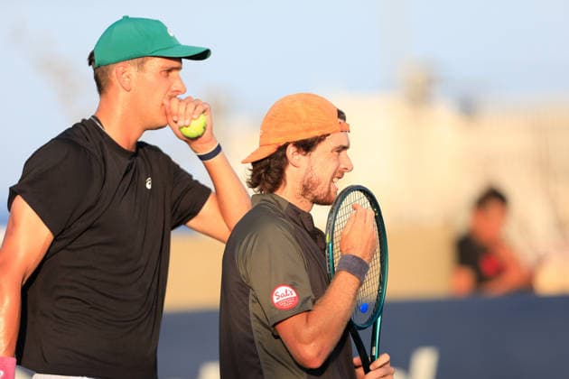 LOS CABOS TENNIS OPEN 2026 LOS CABOS TENNIS OPEN 2026 EVAN KING ROBERT GALLOWAY VS FINN REYNOLDS JAMES WATT 28072026 LOS CABOS, MEXICO. Action photo of Finn Reynolds and James Watt of Australia, during a match at the Los Cabos Tennis Open 2026 at the Cabo Sports Complex in Baja California, Mexico. Foto de accion de Finn Reynolds y James Watt de Australia, durante juego del Los Cabos Tennis Open 2026 celebrado en el Cabo Sports Complex en Baja California, Mexico. PHOTO BY IMAGENSHOP AGENCIA FOTOGRAFICA LOS CABOS BAJA CALIFORNIA MEXICO *** LOS CABOS TENNIS OPEN 2026 LOS CABOS TENNIS OPEN 2026 EVAN KING ROBERT GALLOWAY VS FINN REYNOLDS JAMES WATT 07 28 2026 LOS CABOS, MEXICO Action photo of Finn Reynolds and James Watt of Australia during a match at the 2026 Los Cabos Tennis Open at the Cabo Sports Complex in Baja California, Mexico Action photo of Finn Reynolds and James Watt of Australia, during a match at the 2026 Los Cabos Tennis Open held at the Cabo Sports Complex in Baja California, Mexico PHOTO BY IMAGENSHOP PHOTO AGENCY LOS CABOS BAJA CALIFORNIA MEXICO Copyright: xIMAGENSHOPxAGENCIAxFOTOGRAFICAx