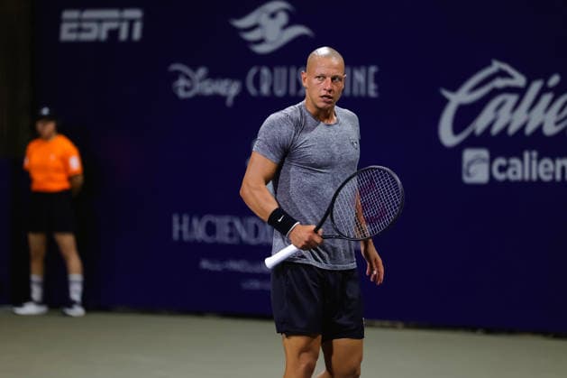 LOS CABOS TENNIS OPEN 2026 LOS CABOS TENNIS OPEN 2026 AIDAN MAYO VS JAMES DUCKWORTH 28072026 LOS CABOS, MEXICO. Action photo of Aidan Mayo of the United States, during a match at the Los Cabos Tennis Open 2026 at the Cabo Sports Complex in Baja California, Mexico. Foto de accion de Aidan Mayo de los Estados Unidos, durante juego del Los Cabos Tennis Open 2026 celebrado en el Cabo Sports Complex en Baja California, Mexico. PHOTO BY IMAGENSHOP AGENCIA FOTOGRAFICA LOS CABOS BAJA CALIFORNIA MEXICO *** LOS CABOS TENNIS OPEN 2026 LOS CABOS TENNIS OPEN 2026 AIDAN MAYO VS JAMES DUCKWORTH 07 28 2026 LOS CABOS, MEXICO Action photo of Aidan Mayo of the United States during a match at the 2026 Los Cabos Tennis Open at the Cabo Sports Complex in Baja California, Mexico Action photo of Aidan Mayo of the United States, during a match at the 2026 Los Cabos Tennis Open held at the Cabo Sports Complex in Baja California, Mexico PHOTO BY IMAGENSHOP PHOTO AGENCY LOS CABOS BAJA CALIFORNIA MEXICO Copyright: xIMAGENSHOPxAGENCIAxFOTOGRAFICAx