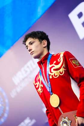 U17, U 17 Wrestling World Championships Podium 48kg GR - Gold: Soltan Iusupov (RUS) *** U17 Wrestling World Championships, 48kg Greco-Roman, Gold: Soltan Iusupov (RUS)