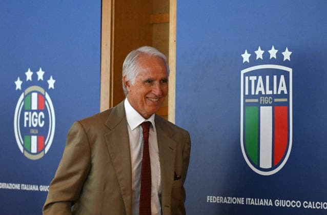 260728 -- ROME, July 28, 2026 -- Italian Football Federation President Giovanni Malago, gives a press conference, PK, Pressekonferenz to introduce Roberto Mancini as the new head coach of the Italy men s national football team, in Rome, Italy, July 28, 2026. Photo by Alberto Lingria Xinhua SPITALY-ROME-NEW HEAD COACH-ANNOUNCEMENT AxErbeituolingeliya  (SP)ITALY-ROME-NEW HEAD COACH-ANNOUNCEMENT IMAGO AxErbeituoÂ¡Â¤lingeliya  imago images 0862884990