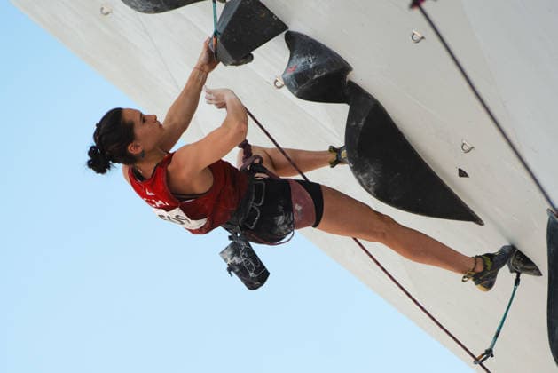 July 28, 2026, Salt Lake City, Utah, USA: Canadian national team, Nationalteam climber CEDAR PIDGEON makes a right handed clip on the women s semi final route Lead Finals Wrap Up In World Climbing Pan America Series 2026  - ZUMAs381 20260728_znp_s381_001 Copyright: xAndrewxSzakmeisterx