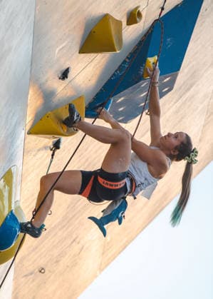 July 28, 2026, Salt Lake City, Utah, USA: Brazialian national team, Nationalteam climber ANJA Ko HLER eyes up the move in front of her on the women s final route Lead Finals Wrap Up In World Climbing Pan America Series 2026  - ZUMAs381 20260728_znp_s381_002 Copyright: xAndrewxSzakmeisterx