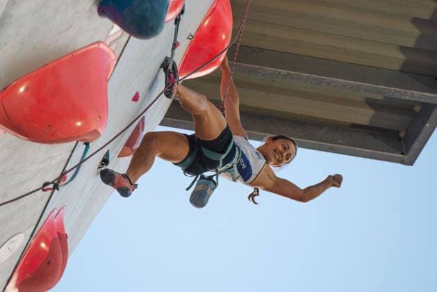 July 28, 2026, Salt Lake City, Utah, USA: Argentine national team, Nationalteam climber VALENTINA AGUADO celebrates after topping the women s final route to secure a gold medal Lead Finals Wrap Up In World Climbing Pan America Series 2026  - ZUMAs381 20260728_znp_s381_005 Copyright: xAndrewxSzakmeisterx