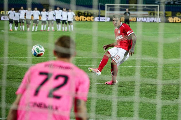IPA87081085 - CSKA 1948 s Hector Cuellar during the penalty shootout in the Conference League qualifying match between FC CSKA 1948 and Spartak Trnava at Vasil Levski Stadium in Sofia, Bulgaria, on July 28, 2026  Copyright: xIvanxSxIvanov IPAxSportx xx 87081085
