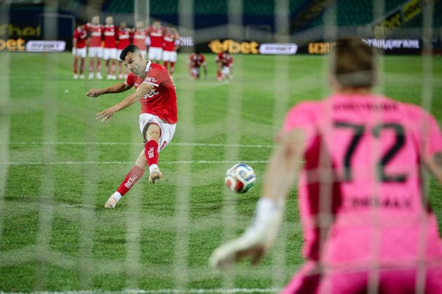 IPA87081088 - CSKA 1948 s Frederic Maciel during the penalty shootout in the Conference League qualifying match between FC CSKA 1948 and Spartak Trnava at Vasil Levski Stadium in Sofia, Bulgaria, on July 28, 2026  Copyright: xIvanxSxIvanov IPAxSportx xx 87081088