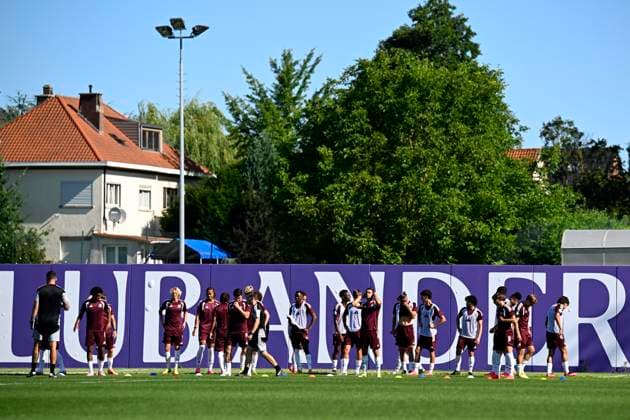RSC Anderlecht v Hammarby IF - UEFA Europa League Media Activities 29 07 2026 NEERPEDE, BELGIUM - JULY 29 : players of RSC Anderlecht pictured during a training session ahead of the UEFA Europa League 2026 27 second qualifying round second leg between RSC Anderlecht and Hammarby IF on July 29, 2026 in Neerpede, Belgium, 29 07 2026 Neerpede Belgium  Copyright: xTomasxSiskx
