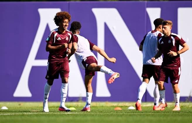RSC Anderlecht v Hammarby IF - UEFA Europa League Media Activities 29 07 2026 NEERPEDE, BELGIUM - JULY 29 : Nga Kana Joshua midfielder of RSC Anderlecht pictured during a training session ahead of the UEFA Europa League 2026 27 second qualifying round second leg between RSC Anderlecht and Hammarby IF on July 29, 2026 in Neerpede, Belgium, 29 07 2026 Neerpede Belgium  Copyright: xTomasxSiskx