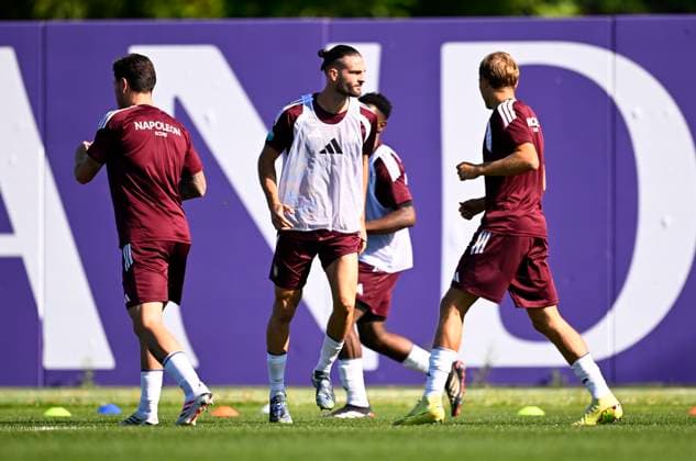 Football, Europa League qualifiers, RSC Anderlecht, training