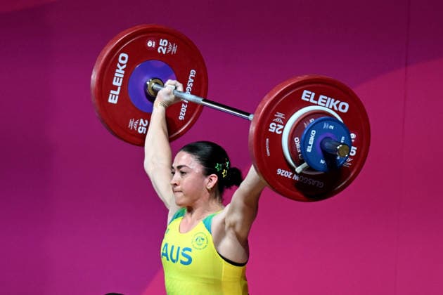 COM26 WEIGHTLIFTING, Isabella Andueza of Australia competes in the Women™s 89kg Weightlifting during the Glasgow 2026 Commonwealth Games at the SEC Armadillo in Glasgow, Scotland, Wednesday, July 29, 2026. ( NO ARCHIVING, EDITORIAL USE ONLY Glasgow Scotland United Kingdom  Copyright: xLUKASxCOCHx 20260729163697073555