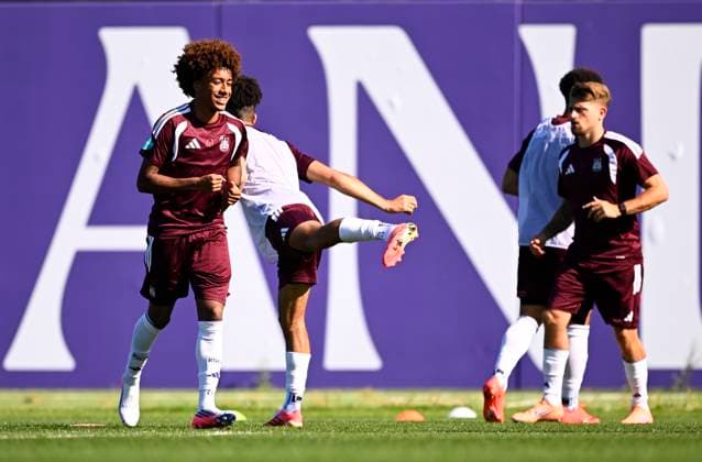 RSC Anderlecht v Hammarby IF - UEFA Europa League Media Activities 29 07 2026 NEERPEDE, BELGIUM - JULY 29 : Nga Kana Joshua midfielder of RSC Anderlecht pictured during a training session ahead of the UEFA Europa League 2026 27 second qualifying round second leg between RSC Anderlecht and Hammarby IF on July 29, 2026 in Neerpede, Belgium, 29 07 2026 Neerpede Belgium  Copyright: xTomasxSiskx