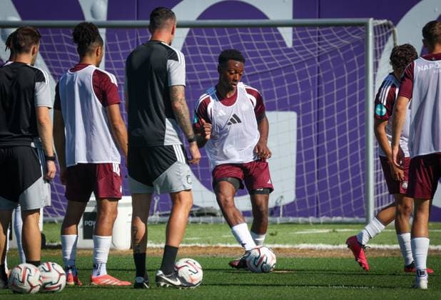 Anderlecht s Marco Kana pictured in action during a training session of Belgian RSC Anderlecht, Wednesday 29 July 2026 in Brussels, in preparations of the second leg of the second qualifying round for the UEFA Europa League against Swedish Hammarby IF. VIRGINIExLEFOUR  x182290198x