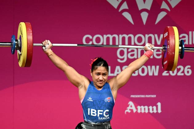 COM26 WEIGHTLIFTING, Seine Stowers of Samoa competes in the Women™s 77kg Weightlifting during the Glasgow 2026 Commonwealth Games at the SEC Armadillo in Glasgow, Scotland, Wednesday, July 29, 2026. ( NO ARCHIVING, EDITORIAL USE ONLY Glasgow Scotland United Kingdom  Copyright: xLUKASxCOCHx 20260729188622540373
