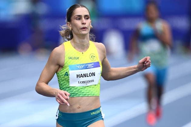COM26 ATHLETICS, Monique Hanlon of Australia competes in the Women s 200m Heats during the Glasgow 2026 Commonwealth Games at Scotstoun Stadium in Glasgow, Scotland, Wednesday, July 29, 2026. ( NO ARCHIVING, EDITORIAL USE ONLY Glasgow United Kingdom  Copyright: xJOELxCARRETTx 20260729115249292246