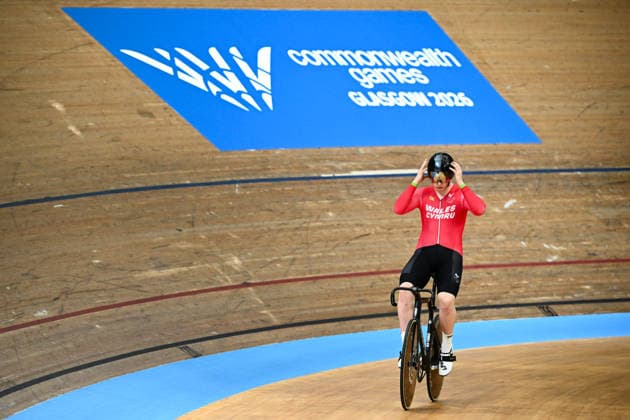 Glasgow 2026 Commonwealth Games Picture by Olly Hassell SWpix.com - 29 07 2026 - Glasgow 2026 Commonwealth Games - Track cycling, Rad, Radsport, Bahnrad, Bahn and Para Track Cycling - Sir Chris Hoy Velodrome, Glasgow, Scotland - Training - Jonah Jenkins of Wales Copyright: x xSWpix.comx(t axPhotographyxHubxLtd)xOllyxHassell SWpix.comx SWP-3419-0013