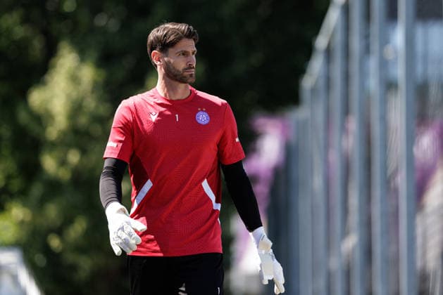 SOCCER - UEFA ECL, A.Wien vs Liepaja VIENNA,AUSTRIA,29.JUL.26 - SOCCER - UEFA Conference League, qualification, Austria Wien vs FK Liepaja, preview, training A.Wien. Image shows Samuel Sahin-Radlinger (A.Wien).  GEPAxpictures xArminxRauthner